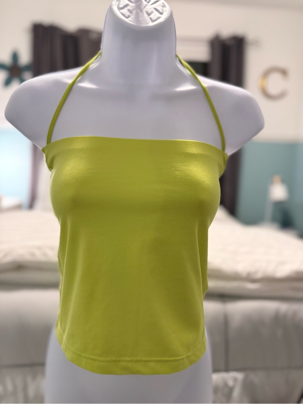 Finesse Lime Green Halter Tube Camisole